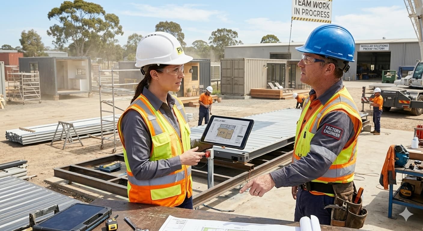 A project manager communicating directly with a factory engineer